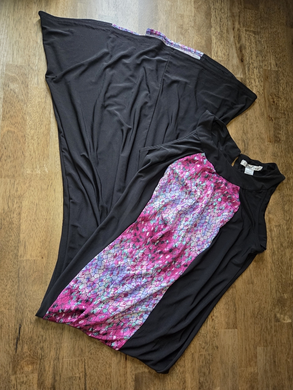 Floor Length Halter Dress with Mermaid Mosaic Eyecatching Front Panel - Picture 6 of 11
